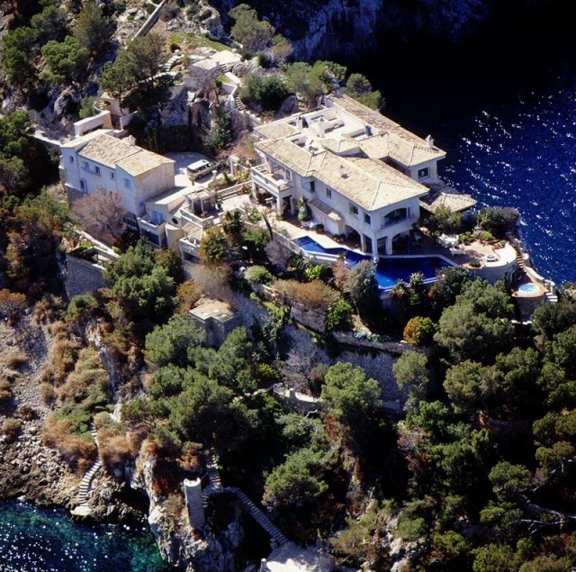 Vista aerea de mansion